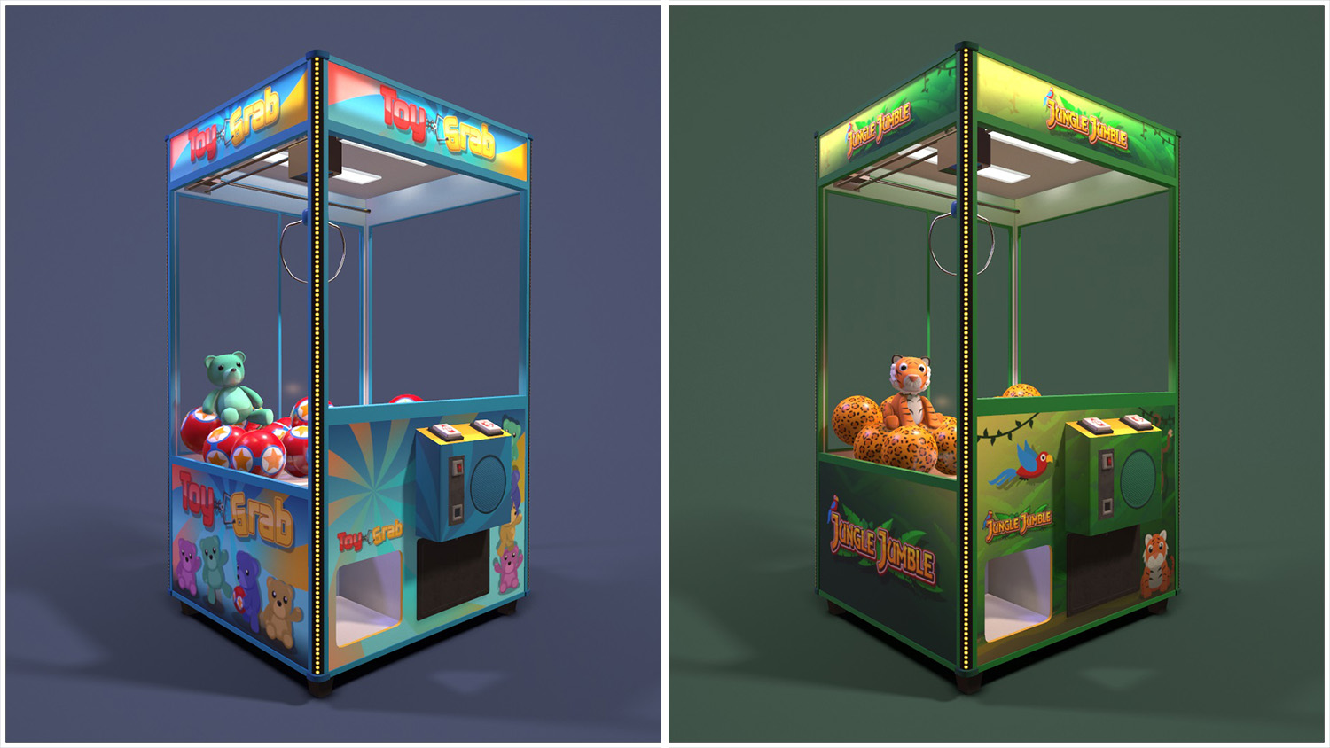 render of both claw machines