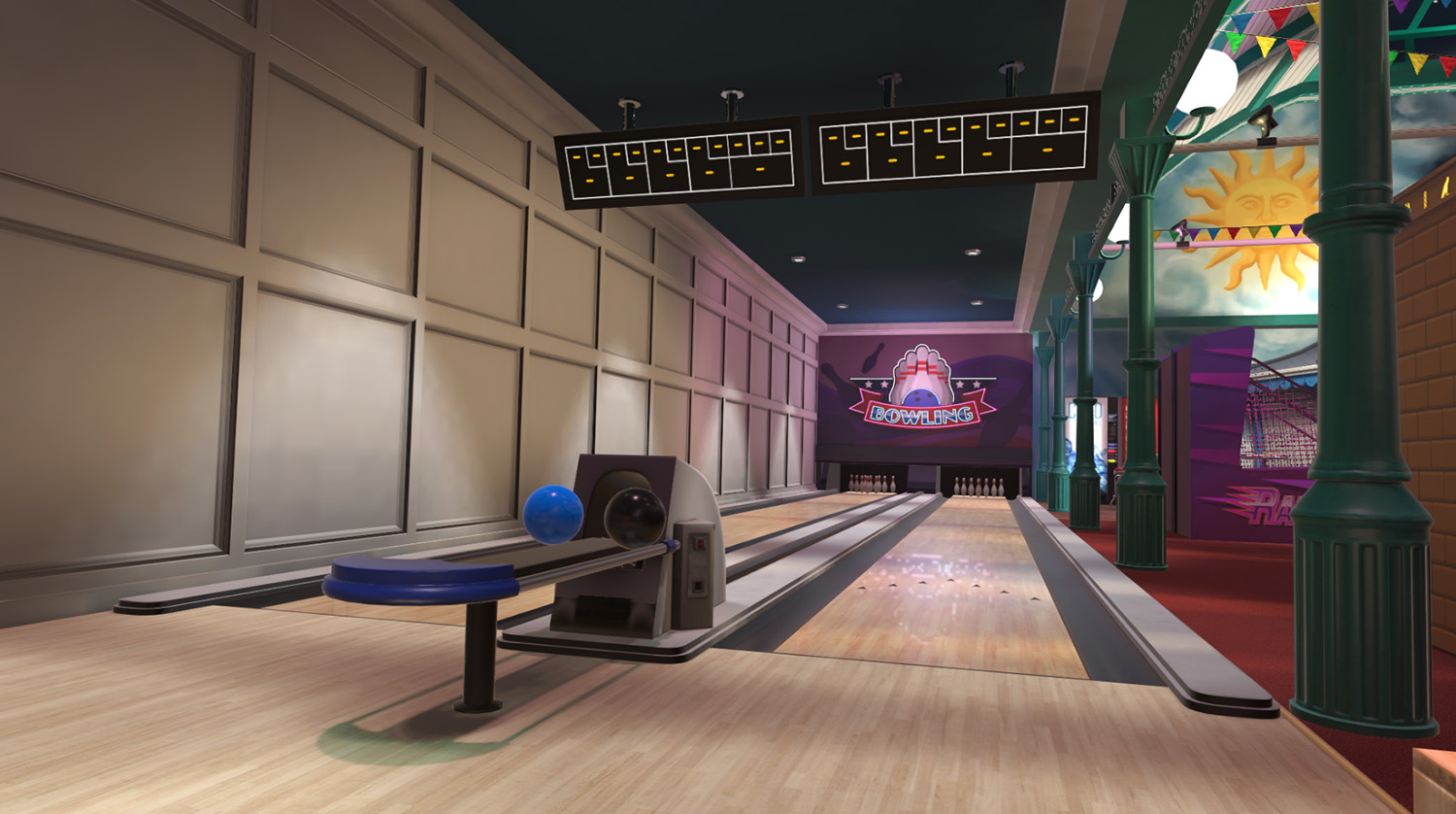 screenshot of bowling alley