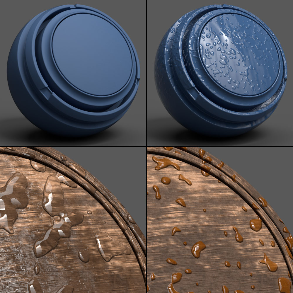 a water droplets filter for use with substance painter